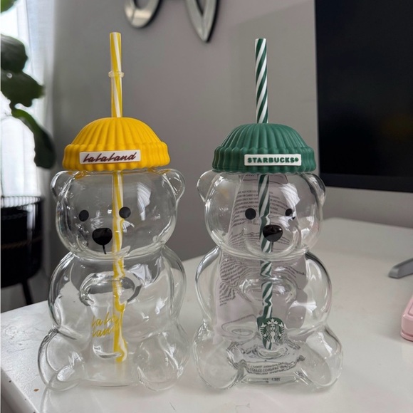Starbucks Other - Bundle -  Starbucks & la la land Bear Glass coffee cups